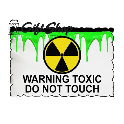 Warning toxic do not touch, magnet frigider mgs076